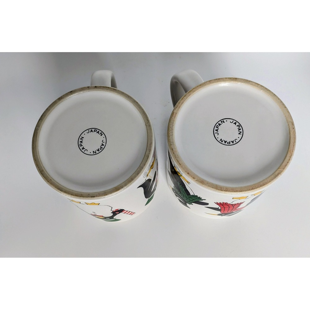 Vintage Penguin Holiday Mug Set Japan 1980's - Picture 9 of 10